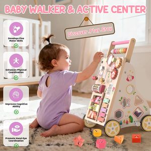 Andador Musical de Lujo para Bebés, de <span class=keywords><strong>4</strong></span> <span class=keywords><strong>a</strong></span> 6 <span class=keywords><strong>Meses</strong></span>, Bonito Andador de Madera con Ruedas para Niñas - Product Image 4