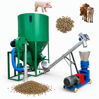 Nouveau Mélangeur Vertical Automatique Songbai, Capacité 1 Tonne/Heure, 380V, Machine à Moudre et Préparer l'Alimentation pour Animaux, Volailles et Bétail, Réglable