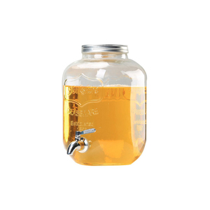 Hotsale vuông 5.5L <span class=keywords><strong>yorkshire</strong></span> thủy tinh nước giải khát uống Dispenser <span class=keywords><strong>Mason</strong></span> Jar với kim loại tap cho nước chanh nước trái cây - Product Image 5