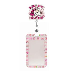 <span class=keywords><strong>Porta</strong></span> Badge RFID in Plastica a Tema Natalizio con Cordino da Lavoro, Stampa UV a Colori, Simpatica Etichetta per Bagagli - Product Image 1