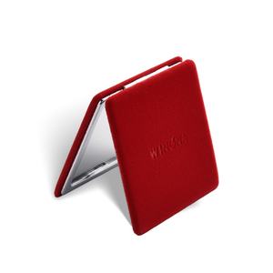 Square Shape High End Fashion Red Velvet Style Double Side Pocket <b>Compact</b> <b>Mirror</b> - Product Image 1