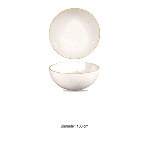 ชามสลัดข้าวบาร์เลย์สีขาว 18.3 ซม. ชาร์ชเชล สโตนคาสต์ ลายจุด -6Swhsndbl - Product Image 3