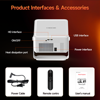 Proyector Inteligente HY450 MAX 2026 1080P, 1100 ANSI, Reconocimiento de Pantalla, Corrección Trapezoidal Automática, WiFi 6, BT5.4, Android 14, Tiro Corto