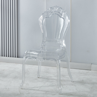 Chaise d'hôtel de mariage en plastique acrylique trône clair bon marché