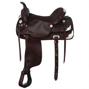 Última Novedad: Silla de Montar Inglesa Ecológica de Cuero Genuino para Carreras, de Alta Calidad, Transpirable y Cómoda, con Base de Madera y Alfombrillas para Caballo - Product Image 5