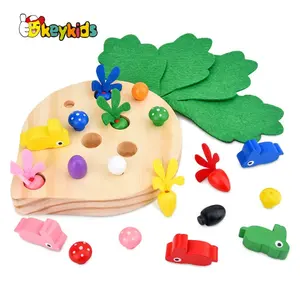 Thiết Kế Mới Trẻ Em Giáo Dục Bằng Gỗ Rabbit Toy Với Carrot W01A413