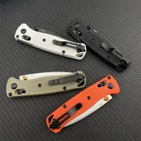 Couteau de poche pliable BM 533-3 MINI Bugout en nylon avec poignée en fibre ondulée, verrouillage à axe, pour la défense personnelle, le camping, la chasse, les outils EDC
