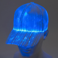Gorra Deportiva LED E1456 para Fiestas y Eventos, Gorra de Béisbol Brillante con Luces Intermitentes de Hip Hop, Gorra Luminosa de Fibra Óptica LED