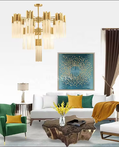 Venta al por mayor decoración del hogar candelabro dormitorio Hotel casa nórdico moderno LED tubo de vidrio luz colgante - Product Image 5