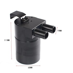 aluminio de 350ml Dual Cámara desconcertado doble puerto 19mm negro Motor de captura de aceite puede <span class=keywords><strong>respiro</strong></span> tanque - Product Image 1