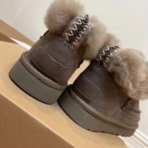 Chaussures de luxe de haute qualité, bottes d'hiver en peau de mouton UGG, bottes de neige thermiques légères, authentiques, épaisses, confortables, unisexes - Product Image 6