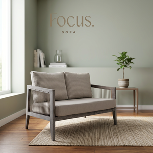 Modern Living Room <b>Sofa</b> <b>Wood</b> <b>Frame</b> Couch Upholstered Seat Check Cushions Accent Loveseat - Product Image 3