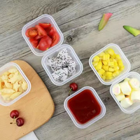 Boîte de rangement en plastique PP à injection, design classique, écologique, qualité alimentaire, lot de 6 pièces, pour la maison, le bureau, les pique-niques, fournisseur professionnel