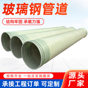 Fiberglass Pipes Large Diameter Buried Sand Filled Industrial Drainage Sewage Ventilation Pipes Extruding Customization - Product Image 4
