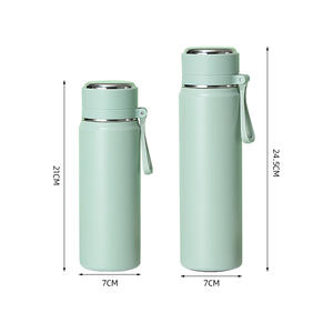 Bouteille d'eau isotherme Tiannuo, diamètre 7 cm, hauteur 21-24,5 cm, grande capacité, en acier inoxydable, pour enfants, utilisation en extérieur - Product Image 1