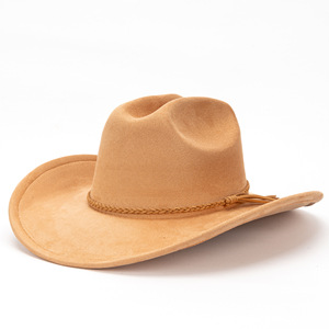 Chapeaux d'hiver à large bord en daim de qualité supérieure, style jazz, squash et fedora cowboy, unisexe, pour un look décontracté, fêtes et activités de plein air - Product Image 1