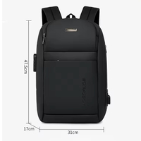 Sac à dos de voyage léger et étanche pour homme, antivol, personnalisé, pour ordinateur portable, idéal pour les affaires - Grande Vente