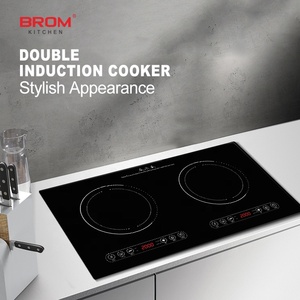 Table de cuisson électrique encastrable double foyer avec plaque en cristal, cuisinière à <span class=keywords><strong>induction</strong></span> <span class=keywords><strong>2</strong></span> <span class=keywords><strong>feux</strong></span> multifonction pour casseroles - Product Image 4