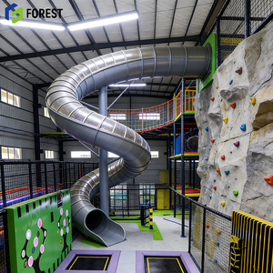 Steel Structure <b>Trampoline</b> Arena Climate Controlled Nylon Mesh Precision Tuv Approved Factory Commercial Solar Panel Ready - Product Image 1