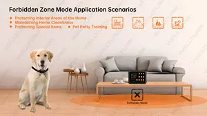 Patentiertes neues Produkt 3-in-1 unsichtbarer elektrischer Hundenzaun Vibration Schock Hundetrainingshalsband mit Fernbedienung 300 Fuß drahtloser Zaun