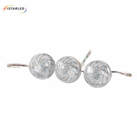 Extérieur E14 3 Fils 24v 60mm 18leds 3D 360 degrés Rgb Ucs2903 Multicolore Cabochon Led pixel Lumière Fairground Led Lumières