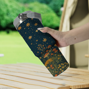 แก้วน้ำเก็บอุณหภูมิ 30 ออนซ์ ลายพระอาทิตย์ พระจันทร์ และเห็ด พร้อมหูจับ สไตล์โบโฮ ท้องฟ้าเต็มดาว แก้วเดินทาง สินค้าจากสหรัฐอเมริกา ของขวัญสุดเท่สำหรับคนรักธรรมชาติและสไตล์โบโฮ - Product Image 6