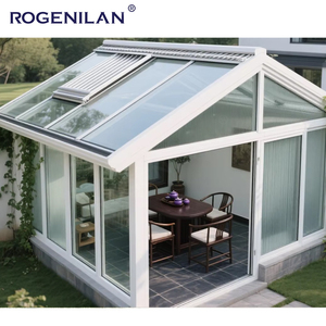 Pour Rogenilan Aluminium Autonome Toutes Saisons Autonome Avec Double Vitrage Isolé En Verre Jardin <span class=keywords><strong>D</strong></span>'hiver Toit En Pente Avant-toit-pour - Product Image 3