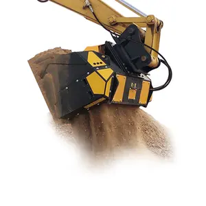 移动式预破碎土壤筛分桶可筛分混合充气和装载表层泥炭和堆肥