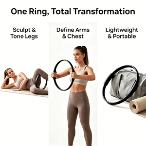 Anillo de Pilates Mágico Resistente con Doble Asa para Yoga, Accesorios de Fitness para Entrenamiento, Anillo de Pilates con Logotipo - Product Image 5
