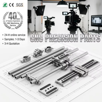 Pince de fixation pour studio en aluminium 6061, usinage CNC 3/4 axes, pièces de rig anodisées, prototype rapide, composant métallique professionnel
