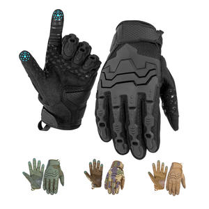 Gants tactiques à doigts rigides en camouflage noir pour la chasse en plein air, le paintball, le travail, la moto, l'escalade, pour hommes, vente en gros - Product Image 1