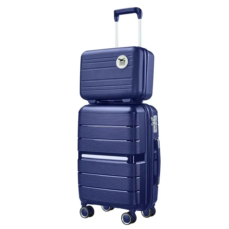 Valise à roulettes à coque rigide personnalisée à 4 roues valise à fermeture éclair sac de voyage ensemble de bagages