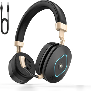 Mới có thể gập lại mic Tai nghe không dây Tai nghe bluetooth Ba chế độ kết nối bluetooth 5.3 + 2.4G kết nối không dây + 3.5 có dây - Product Image 1