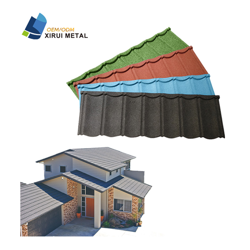 Ultrathin Color Stone Coated Metal Roof Tile Galvanized Steel Coated Tile High-performance Stone Coated Steel Roofing Roof Tile