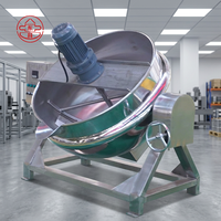 Cuve de mélange industrielle en acier inoxydable pour la transformation alimentaire, avec chauffage électrique et agitation, capacité 50L-500L, facile à utiliser