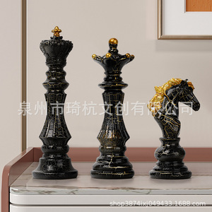 เครื่องประดับรูปอัศวินหมากรุก ทำจากเรซิ่น งานแฮนด์เมด ตกแต่งบ้าน สไตล์ร่วมสมัย ชิ้นเดียว สำหรับตั้งโชว์บนโต๊ะ ของขวัญ - Product Image 4