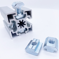 Écrous à fente en T DIN 508 de grade 8.8, 10.9, 12.9, M4-M8, oxyde noir, pour table de travail CNC de machine de fraisage