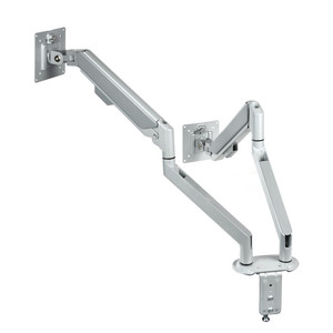Écran d'<span class=keywords><strong>ordinateur</strong></span> Vesa Double de moniteur 13 à 32 pouces, Support étanche, entièrement réglable, gris, pour Double <span class=keywords><strong>bras</strong></span> - Product Image 4