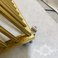 Meubles de table de gâteau de mariage de galvanoplastie d'or de luxe de tubes d'acier inoxydable