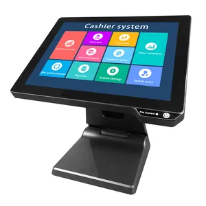 Fold oem POS System Thermal Retail Store Cash Register Keyboard Monitor POS System for Restaurant