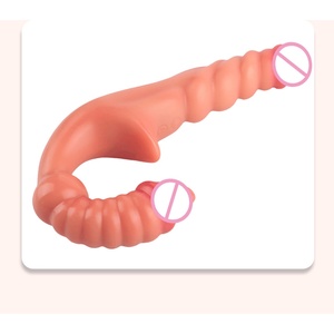 FAAK Nuevo Diseño Dildo Doble sin Tirantes con Correa para Masturbadores Lésbicos Vibrador de Doble Cabeza con Cinturón - Product Image 2