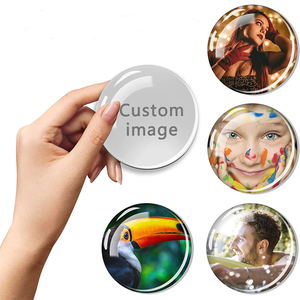 Regali Souvenir promozionali 3d acrilico magnete personalizzato in cristallo magnete in vetro per la decorazione della casa magneti da frigorifero rotondi