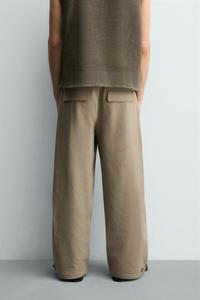 Pantalones <span class=keywords><strong>de</strong></span> <span class=keywords><strong>Vestir</strong></span> Casuales Elegantes para <span class=keywords><strong>Hombre</strong></span>, Estilo Old Money, Pierna Ancha, <span class=keywords><strong>Dobladillo</strong></span> Ajustable, Ropa <span class=keywords><strong>de</strong></span> Calle, Formales <span class=keywords><strong>de</strong></span> Negocios, Personalizados OEM - Product Image 3