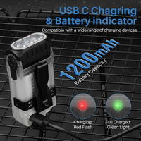 Boruit V15 LED 1200LM 105M gamme Mini lampe de poche EDC IP67 lampe étanche Rechargeable 80 Rotation torche porte-clés lampe de poche