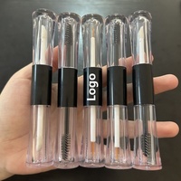 ISMAN Meilleure vente Tube de gloss double embout, Flacon de mascara et d'eye-liner noir, Contenant de maquillage transparent en PETG à taille fine, Produit professionnel d'usine