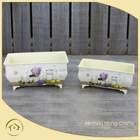 Tempat tidur taman terangkat wadah penanaman wadah kemasan/hadiah desain logam baru 2014 besi buatan tangan Eropa Pot bunga Multi