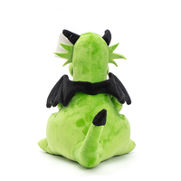 Jouet dragon en peluche créatif Petit dragon vert avec ailes Jouet dragon en peluche personnalisé acceptable