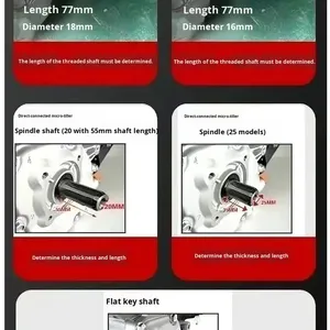 Mã lực xi lanh đơn micro-tiller tuốt điện bắt đầu 170 động cơ xăng bốn thì làm mát bằng không khí Euro 5 196cc CCS - Product Image 3