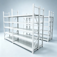 Étagère industrielle robuste de 300 kg, rayonnage en acier de 500 kg avec poutres anti-collision doubles