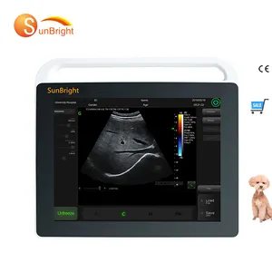 Scanner ultrassônico portátil para diagnóstico de cães/gatos/ovelhas/vacas, dispositivo elétrico veterinário preto e branco